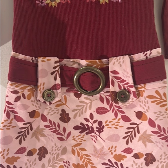 Zunie Red Fit and Flare Dress with 3/4 Sleeves - Picture 4 of 9